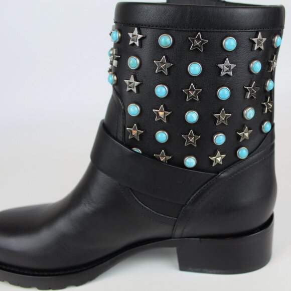 NEW Valentino Garavani Rockstud Ankle Booties – Studded Leather Moto Boot - Picture 10 of 16